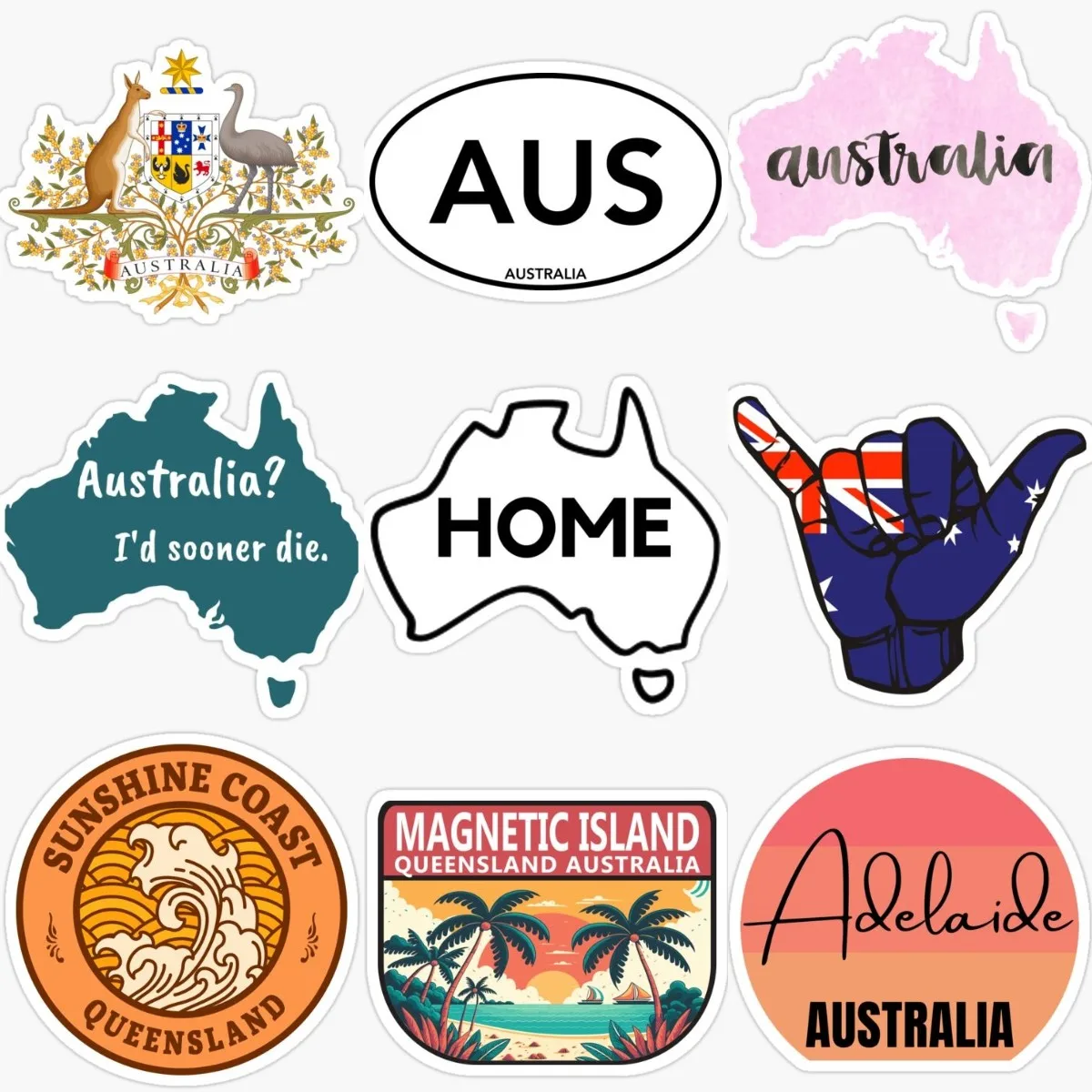 Car Accessories Australia - Kreatywna naklejka PVC z flagą Australii,