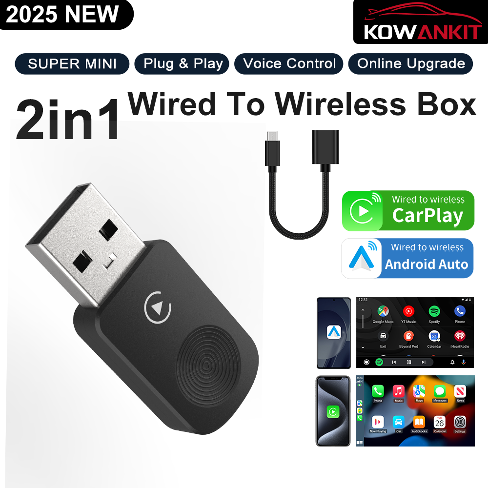 Car Accessories Usa - Adapter bezprzewodowy CarPlay Mini 2026, dongle