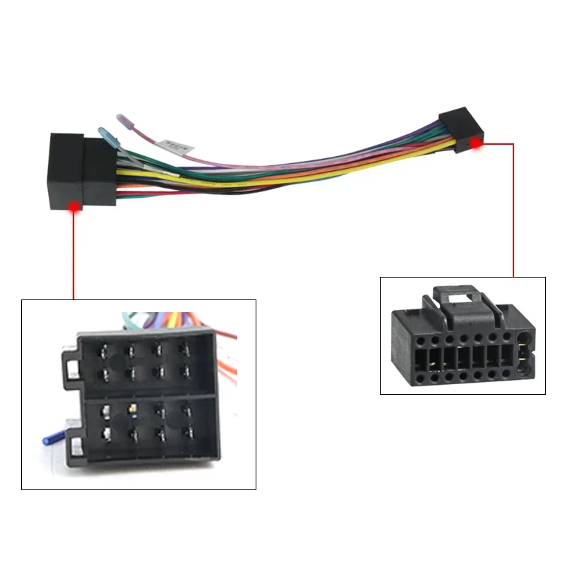 Car Accessories Usa - 16-pinowy do ISO uniwersalny adapter kabla