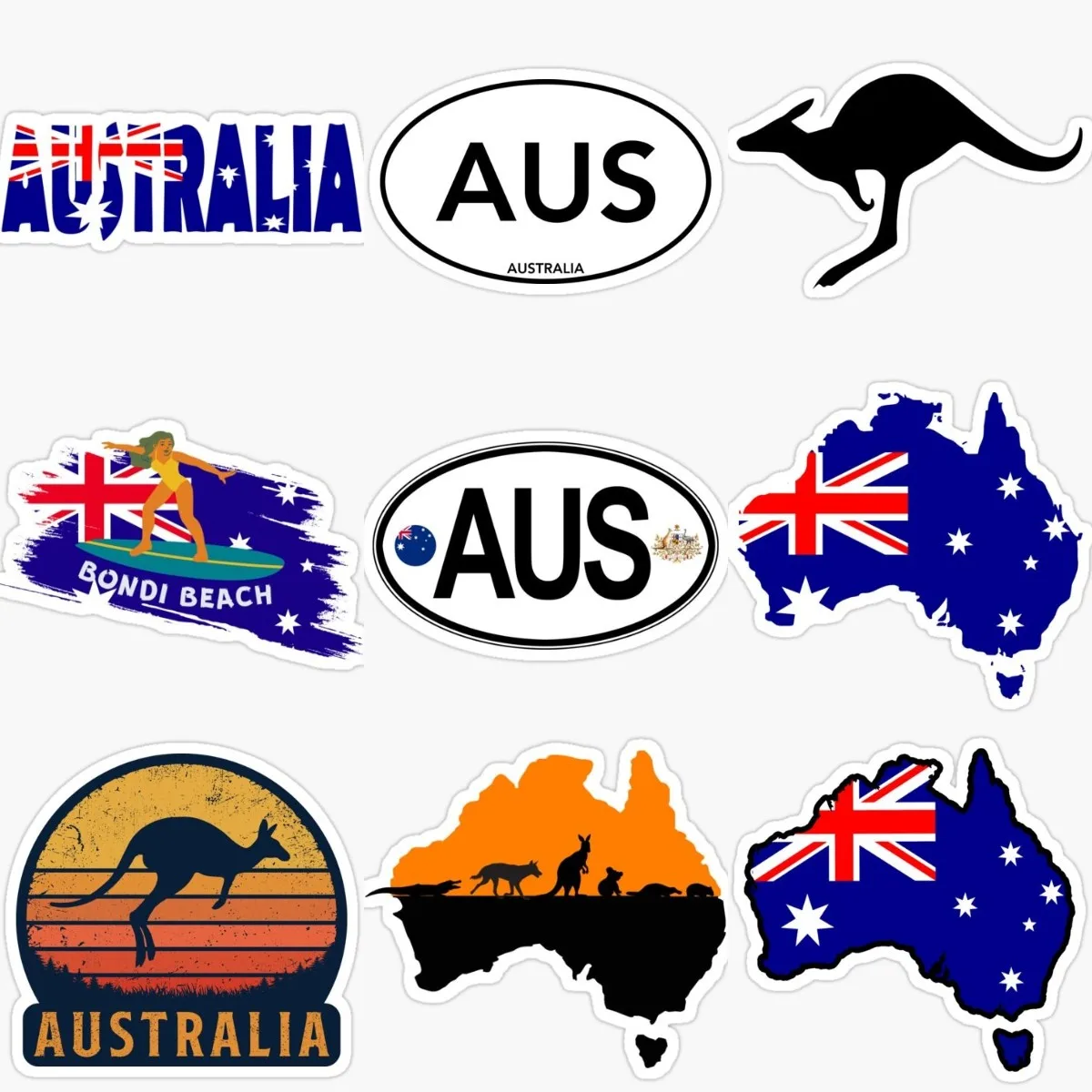 Car Accessories Australia - Kreatywna naklejka PVC z flagą Australii,